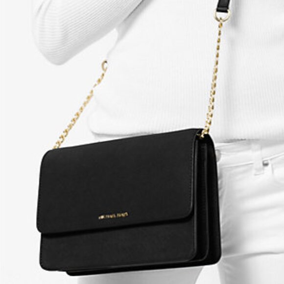 Michael Kors - Daniela Large Saffiano Leather Crossbody Bag - Picture 2 of 16